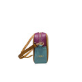 BOLSO DOVETAIL PIEL / RAFIA MORADO