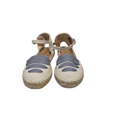 ALPARGATA PLANA CRUDA CINTAS GRIS