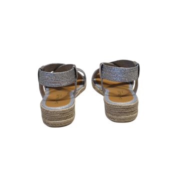 ALPARGATA TIRAS ELASTICAS PLATA