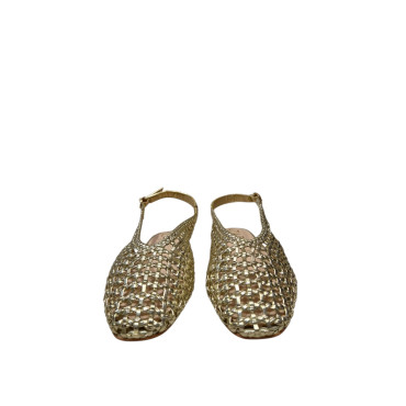 BAILARINA TRENZADA DESTALONADA ORO