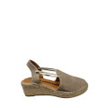 ALPARGATA CUÑA MEDIA ELASTICOS ANTE BEIGE