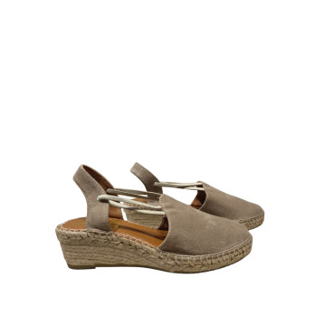 ALPARGATA CUÑA MEDIA ELASTICOS ANTE BEIGE