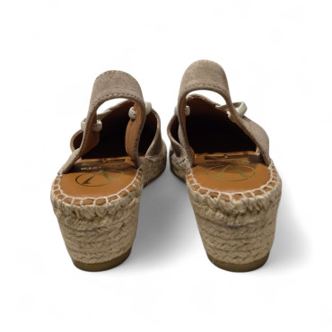 ALPARGATA CUÑA MEDIA ELASTICOS ANTE BEIGE