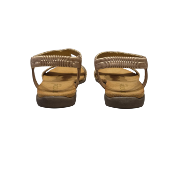 SANDALIA TIRA TRENZA BRONCE