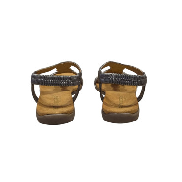 SANDALIA TIRA TRENZA PLOMO