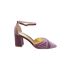 ZAPATO CON ESCOTE CRUZADO DE TERCIOPELO MALVA
