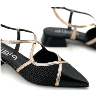 DESTALONADO RAFIA Y PIEL MARRON