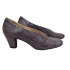 ZAPATO DE TACÓN CERRADO DE LADOS BOA GRIS