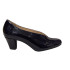 ZAPATO DE TACÓN CERRADO DE LADOS CHAROL AZUL