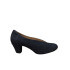 ZAPATO DE TACÓN CERRADO DE LADOS ANTE AZUL