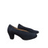ZAPATO DE TACÓN CERRADO DE LADOS ANTE AZUL