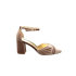 ZAPATO CON ESCOTE CRUZADO DE TERCIOPELO TAUPE