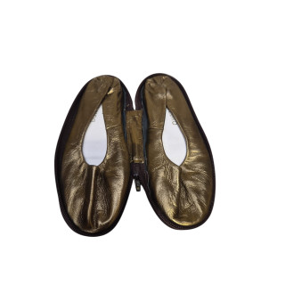 ZAPATILLA DE VIAJE PIEL ORO VIEJO