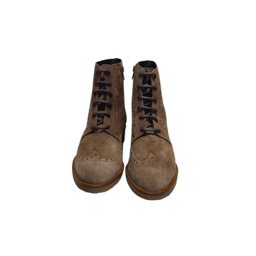 BOTIN CORDONES SERRAJE CUERO