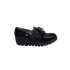 MOCASÍN CON CUÑA Y BORLAS CHAROL NEGRO