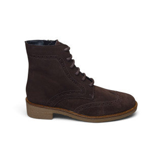 BOTIN CORDONES SERRAJE MARRÓN
