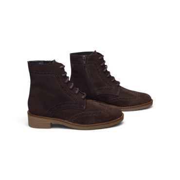 BOTIN CORDONES SERRAJE MARRÓN