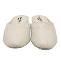 ZAPATILLA CHINELA ADORNO BORDADO BLANCO
