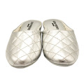 ZAPATILLA CHINELA PIEL PLATA