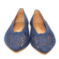 ZAPATO BAJO DE CROCHET AZUL