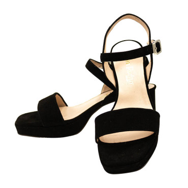 SANDALIA PLATAFORMA ANTE NEGRO