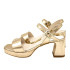 SANDALIA PLATAFORMA METALIZADA ORO