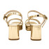 SANDALIA PLATAFORMA METALIZADA ORO