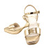 SANDALIA PLATAFORMA METALIZADA ORO