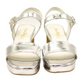 SANDALIA PLATAFORMA METALIZADA PLATA