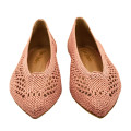 ZAPATO BAJO DE CROCHET ROSA