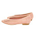 ZAPATO BAJO DE CROCHET ROSA