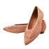 ZAPATO BAJO DE CROCHET ROSA