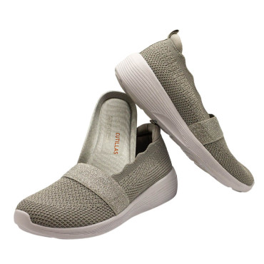 ZAPATO SPORT ELASTICO PLATA