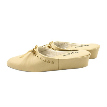 ZAPATILLA CHINELA ADORNO LAZO BEIGE