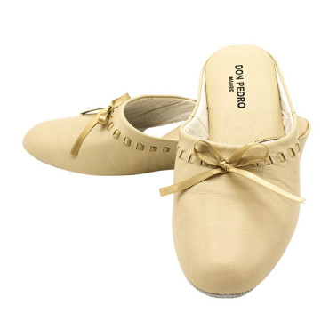 ZAPATILLA CHINELA ADORNO LAZO BEIGE