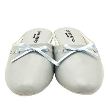 ZAPATILLA CHINELA ADORNO LAZO CELESTE
