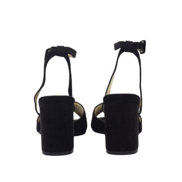 SANDALIA DE VESTIR ANTE NEGRA