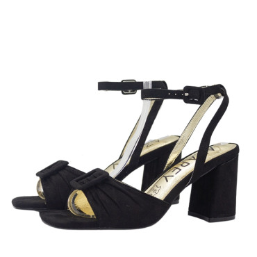 SANDALIA DE VESTIR ANTE NEGRA