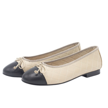 BAILARINA BICOLOR NEGRO-CAMEL