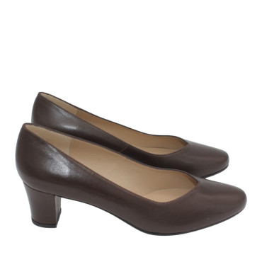 SALON LISO ESCOTE PICO PIEL MARRON