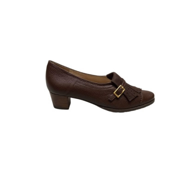 ZAPATO SPORT CON HEBILLA Y FLECOS MARRON