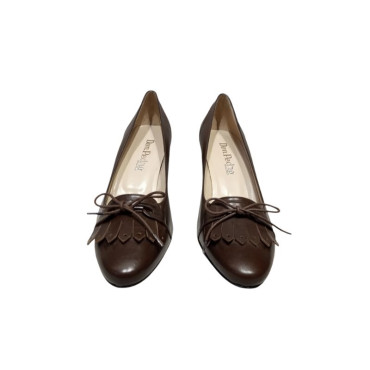 MOCASÍN TACON CON FLECOS MARRÓN