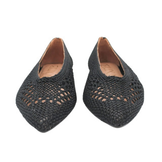 ZAPATO BAJO DE CROCHET NEGRO