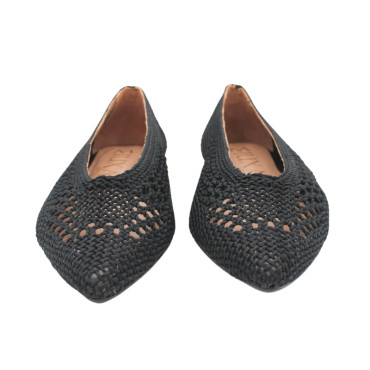 ZAPATO BAJO DE CROCHET NEGRO