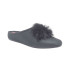 ZAPATILLA CHINELA POMPÓN NEGRA