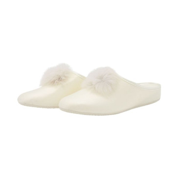 ZAPATILLA CHINELA POMPÓN CRUDO