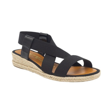 ALPARGATA TIRAS ELASTICAS NEGRA