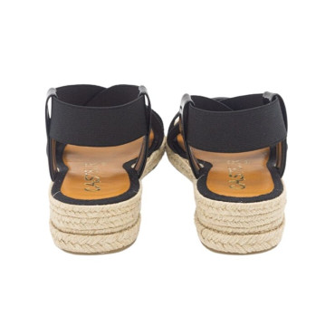 ALPARGATA TIRAS ELASTICAS NEGRA