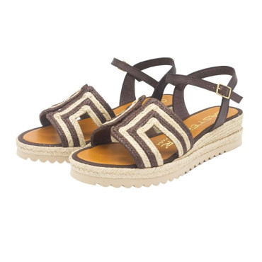 ALPARGATA BICOLOR MARRÓN