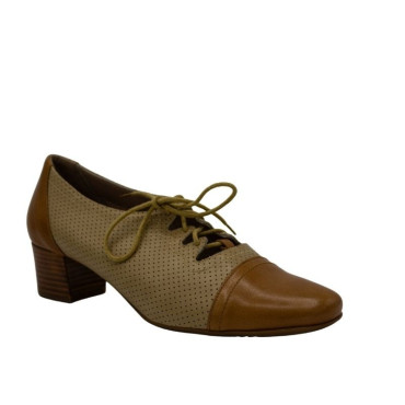 ZAPATO DE CORDONES SIN LENGÜETA CUERO